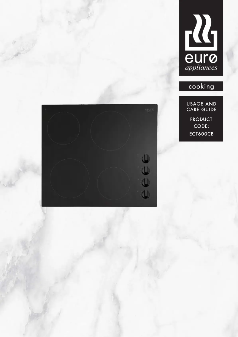 Page 1 de la notice Manuel utilisateur Euro Appliances ECT600CB