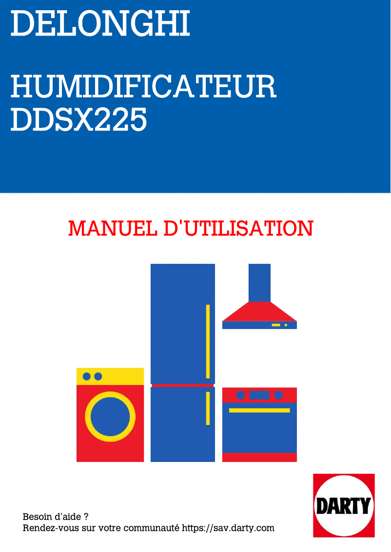Page 1 de la notice Manuel utilisateur DeLonghi AriaDry Multi DDSX225