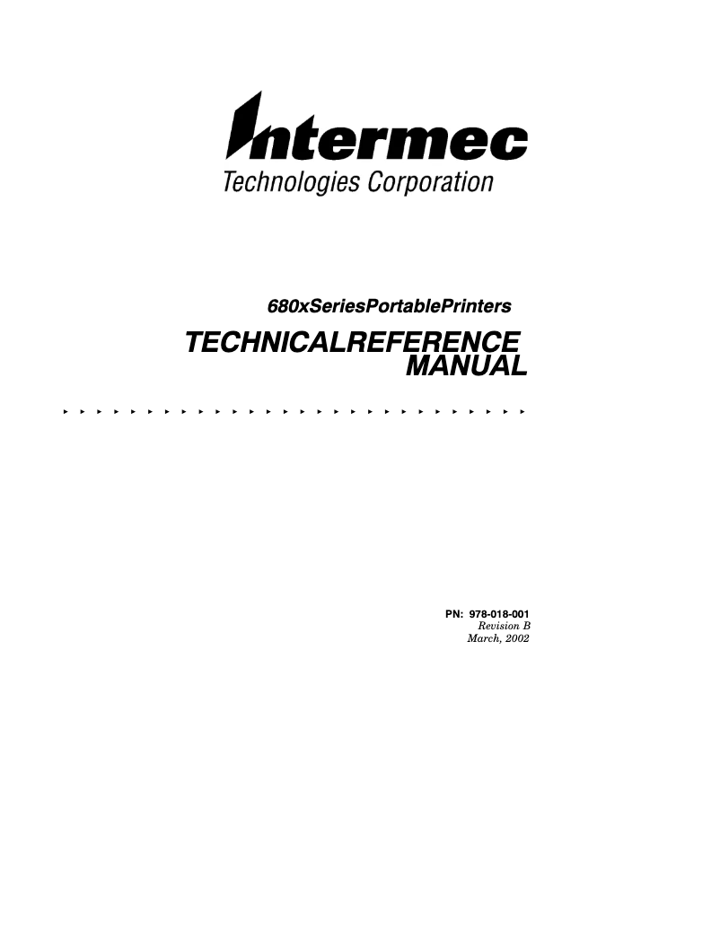 Page 1 of the manual User Manual Intermec 681T