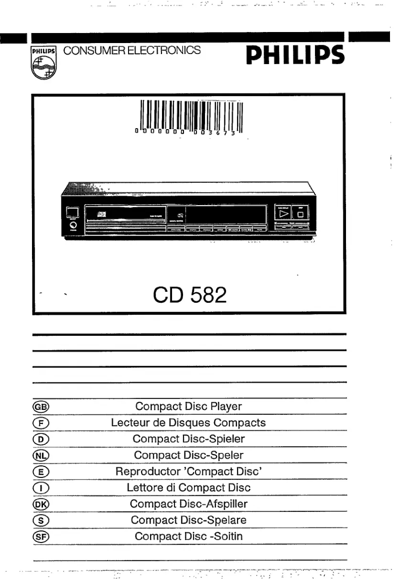 Page 1 of the manual User Manual Philips CD582