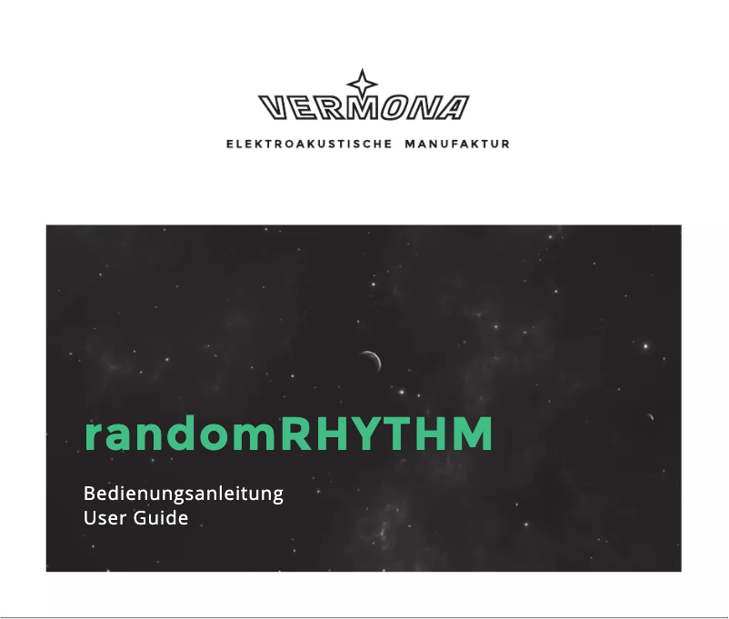 Page 1 de la notice Manuel utilisateur Vermona RandomRhythm
