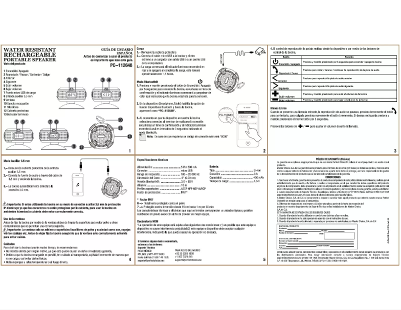 Page 1 of the manual User Manual Perfect Choice PC-112648