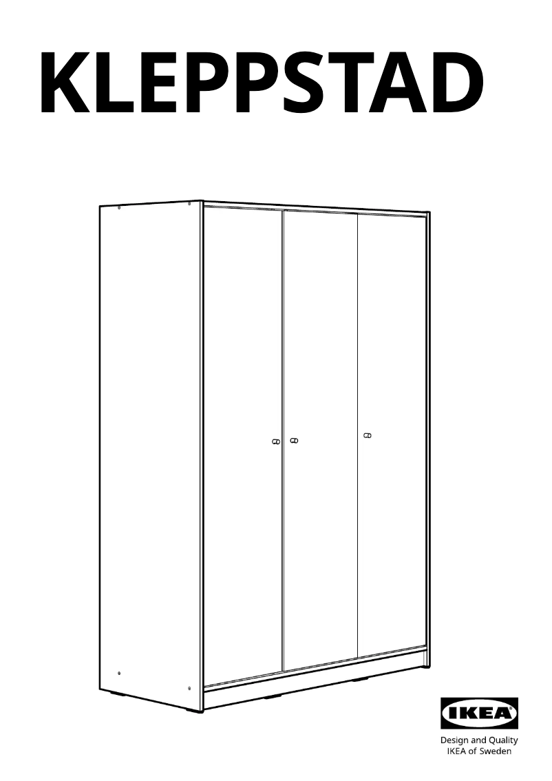 Page 1 de la notice Manuel utilisateur Ikea KLEPPSTAD 804.417.59