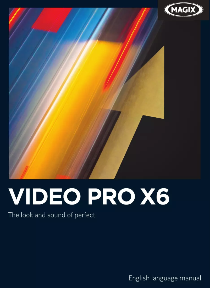 Page 1 de la notice Manuel utilisateur Magix Video Pro X6