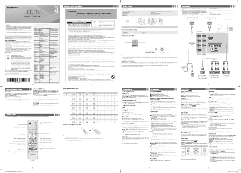 Página 1 del manual Manual de usuario Samsung UA32N4000AR