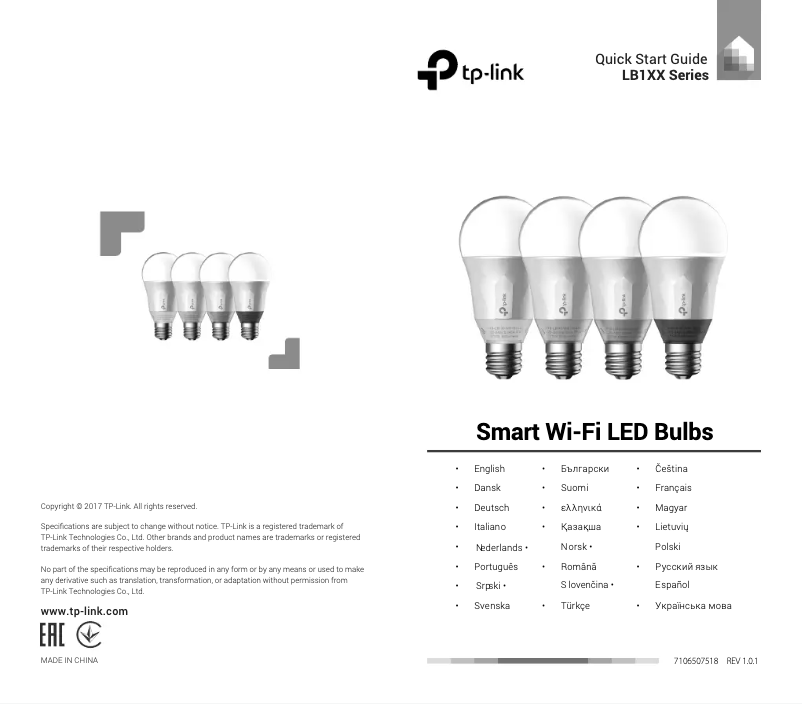 Page 1 of the manual User Manual TP-Link LB110