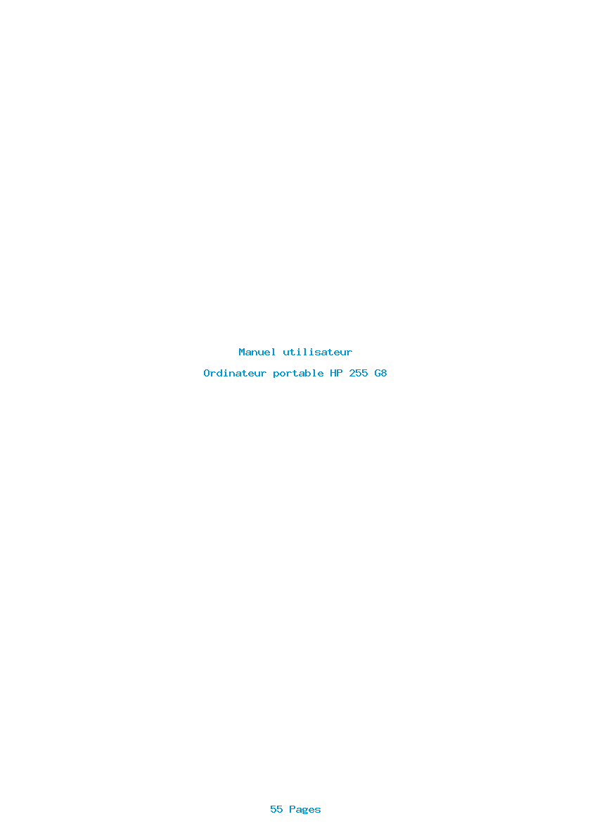 Page 1 de la notice Manuel utilisateur HP 255 G8