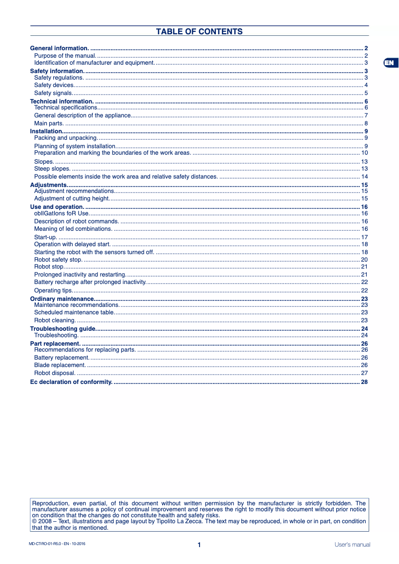 Page 1 of the manual User Manual Ambrogio L60 B