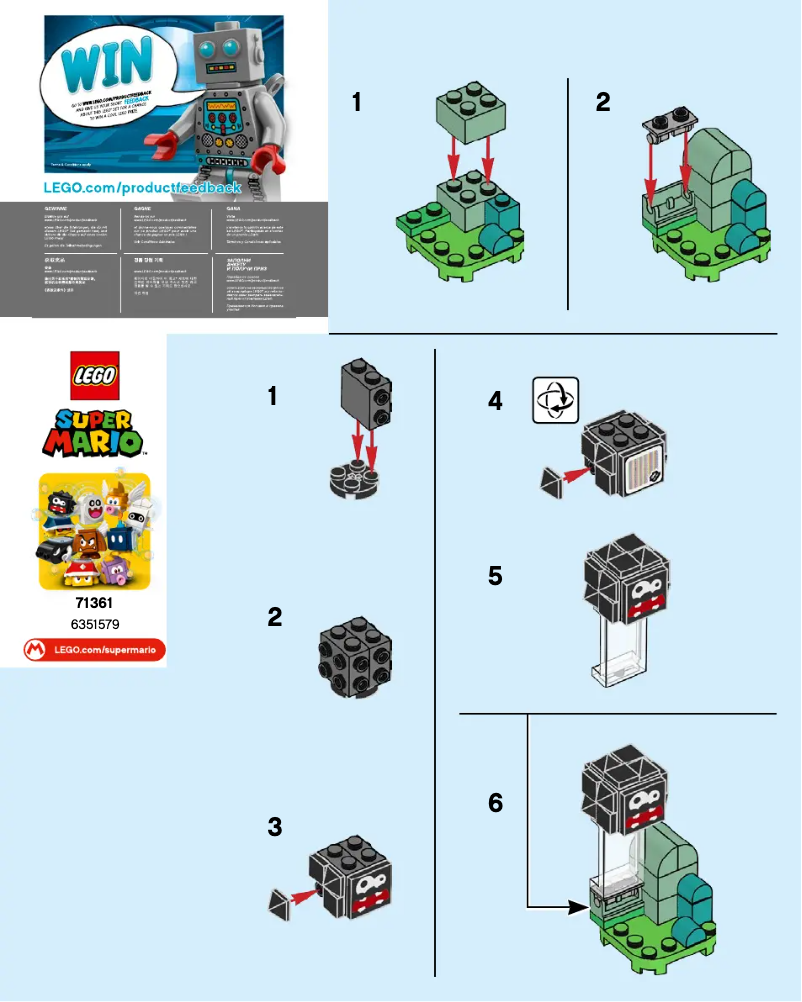 Page 1 de la notice Manuel utilisateur Lego Super Mario 71361