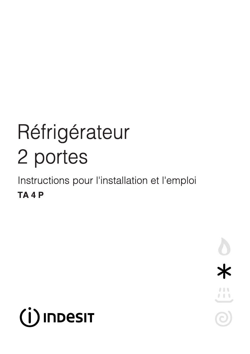Page 1 de la notice Manuel utilisateur Indesit TA 4 PI (FR)