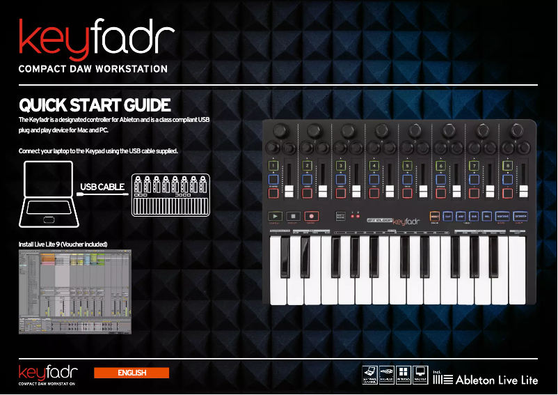 Page 1 de la notice Manuel utilisateur Reloop Keyfadr
