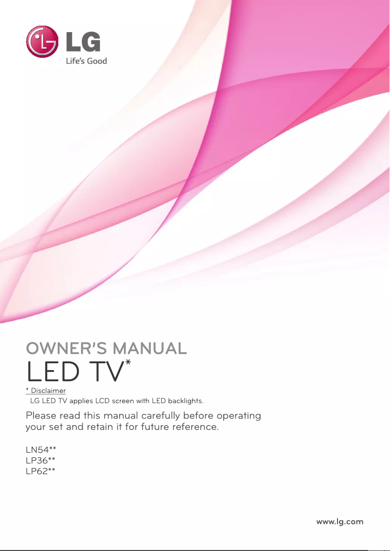 Page 1 of the manual User Manual LG 47LP620H