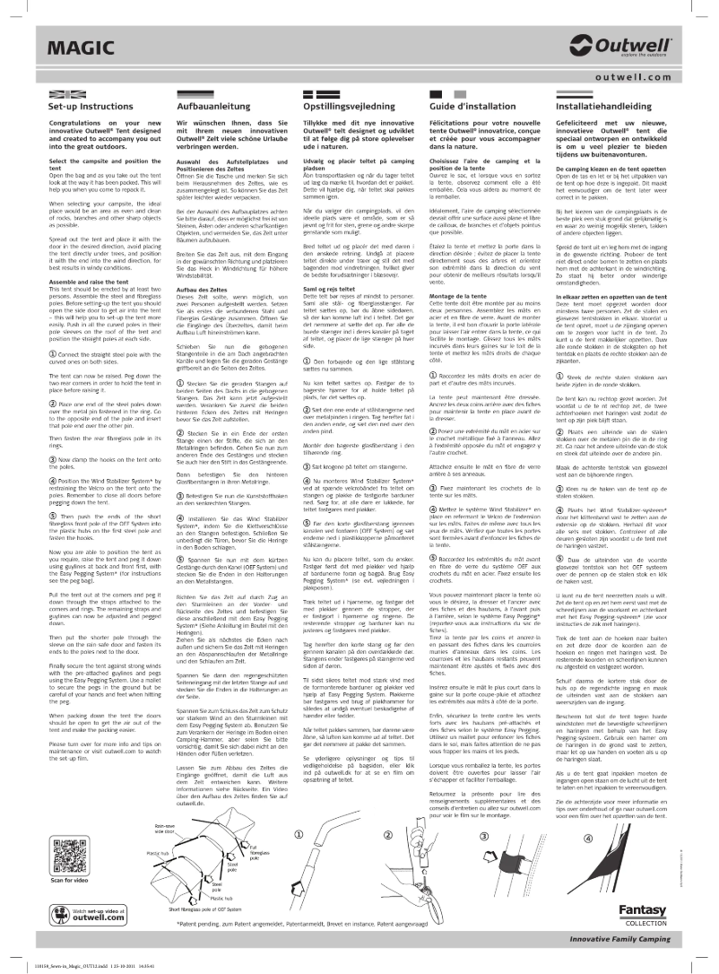 Page 1 de la notice Manuel utilisateur Outwell Fantasy Magic