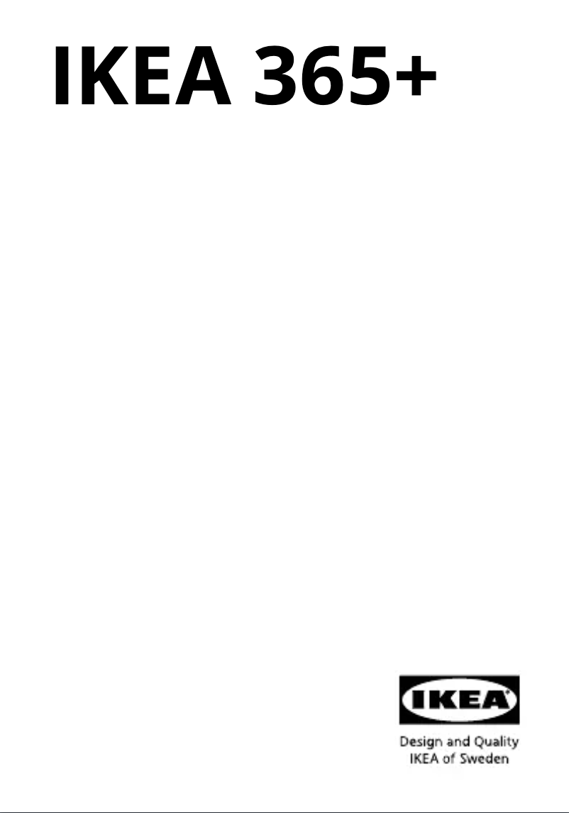 Page 1 de la notice Manuel utilisateur Ikea 365+ 704.847.06