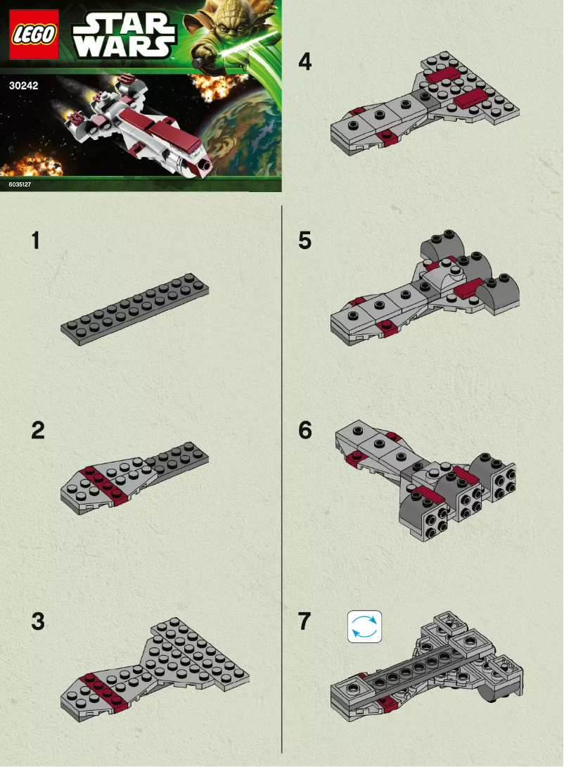 Page 1 de la notice Manuel utilisateur Lego Republic Frigate 30242