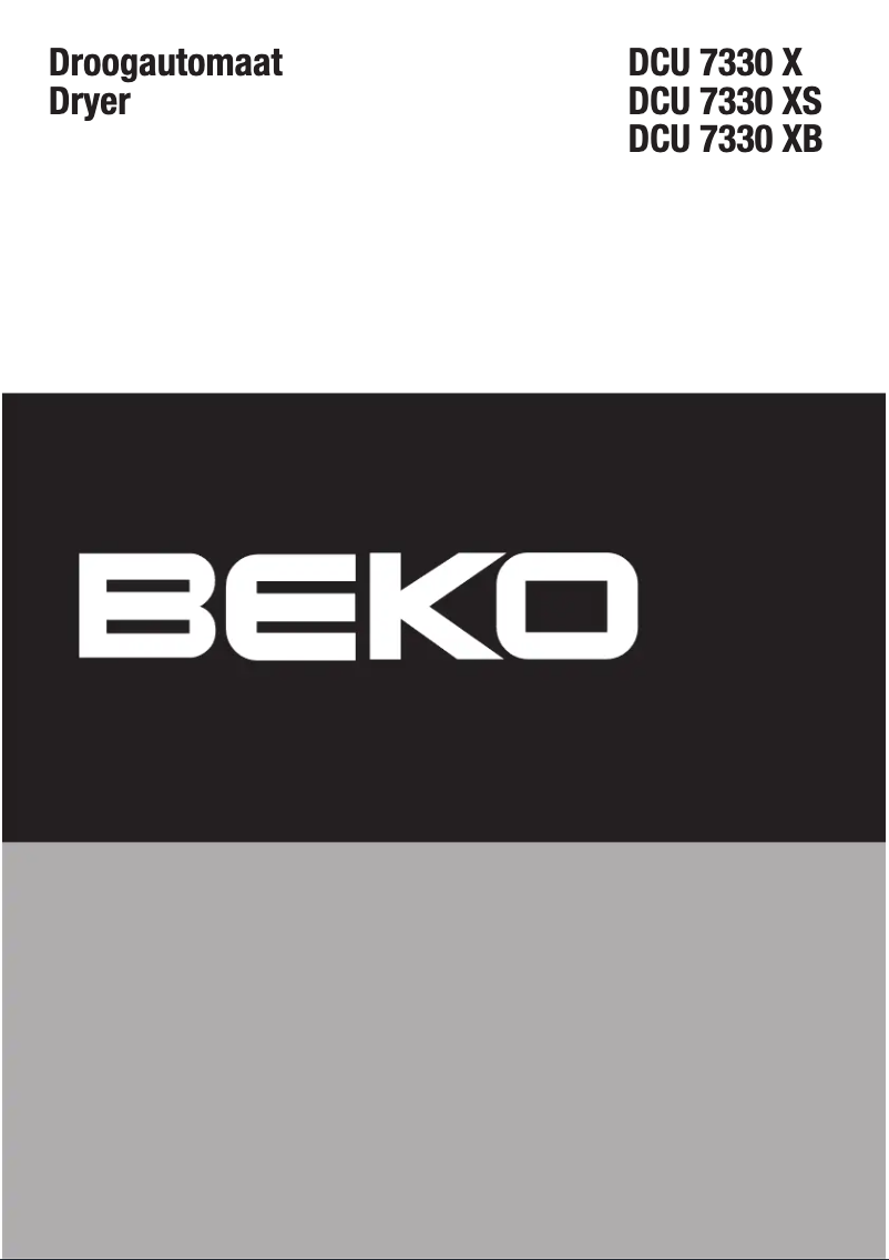 Page 1 de la notice Manuel utilisateur Beko DCU 7330 X