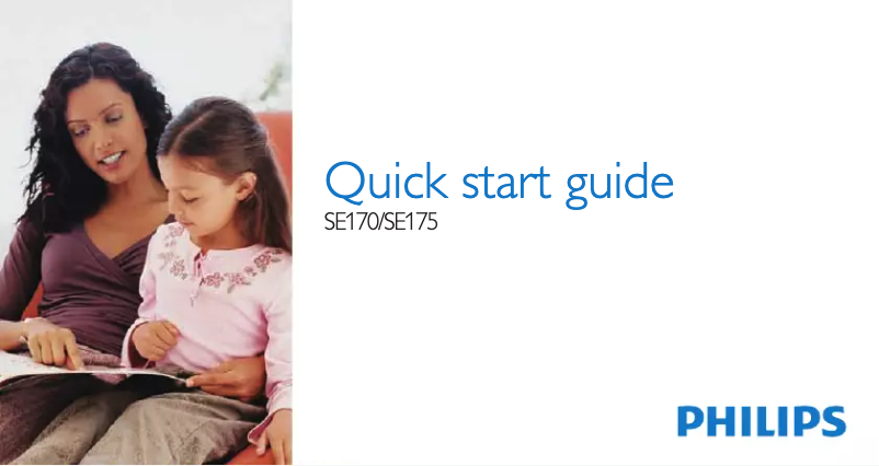Page 1 of the manual Quick Start Guide Philips Perfect sound SE1704B