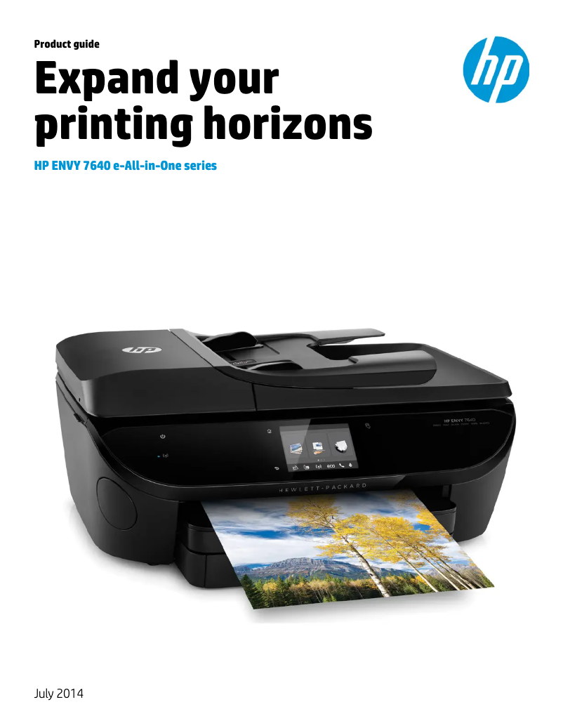 Page n°1 - Manuel utilisateur HP Envy 7640e