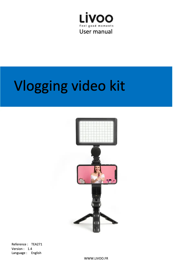 Page 1 de la notice Manuel utilisateur Livoo TEA271