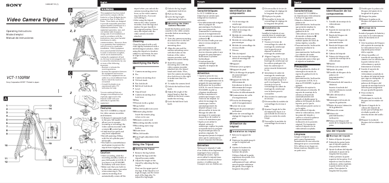 Page n°1 - Manuel utilisateur Sony VCT-1100RM