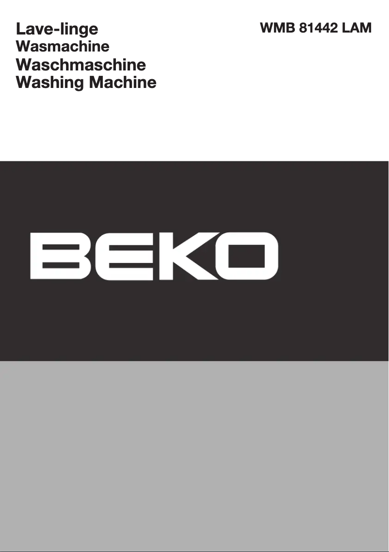 Page 1 de la notice Manuel utilisateur Beko WMB 81442 LAM