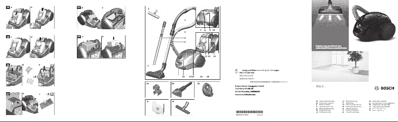 Page 1 de la notice Manuel utilisateur Bosch BGL2UAECO