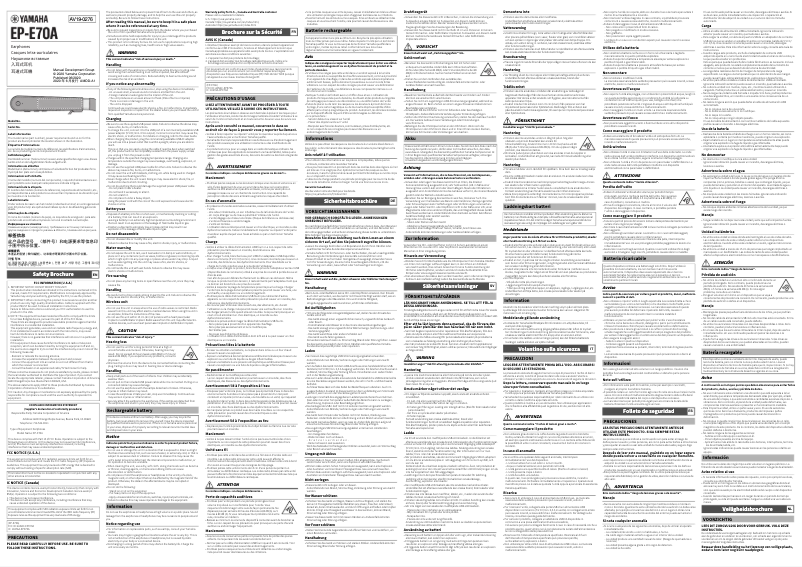 Page 1 de la notice Instructions de sécurité Yamaha EP-E70A