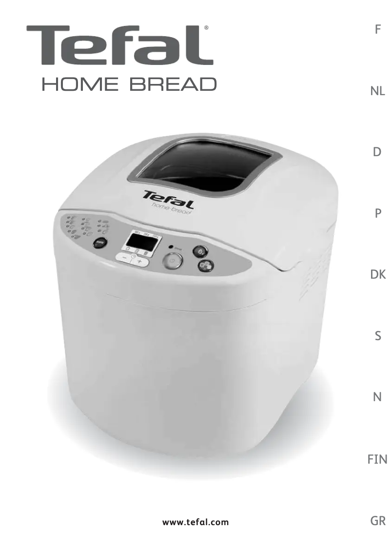Page 1 de la notice Manuel utilisateur Tefal Home Bread OW2001