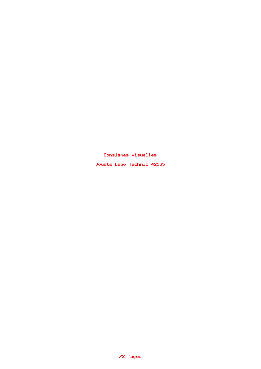 Image de la première page du manuel de l'appareil Technic 42135