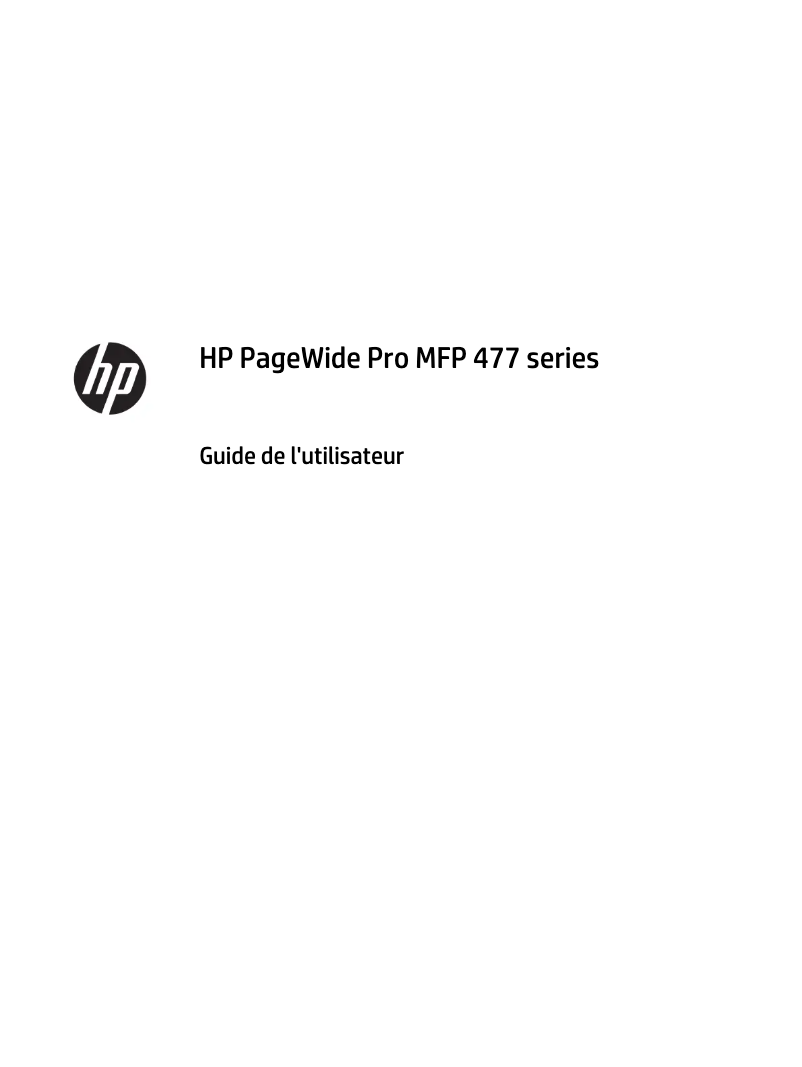 Página 1 del manual Manual de usuario HP PageWide Pro 477dw