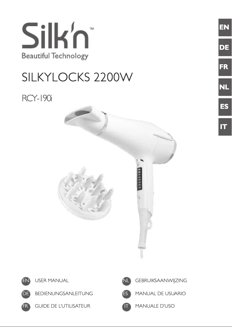 Page 1 de la notice Manuel utilisateur Silk'n SilkyLocks RCY-190i