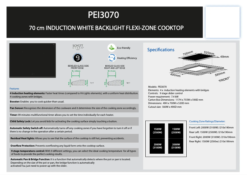 Page 1 de la notice Manuel utilisateur Silverline PEI 3070