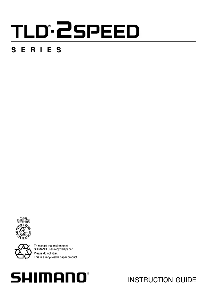Page 1 de la notice Manuel utilisateur Shimano TLD 2SPEED 50II