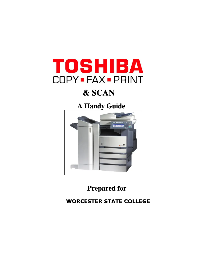 Page 1 de la notice Manuel utilisateur Toshiba e-studio 353