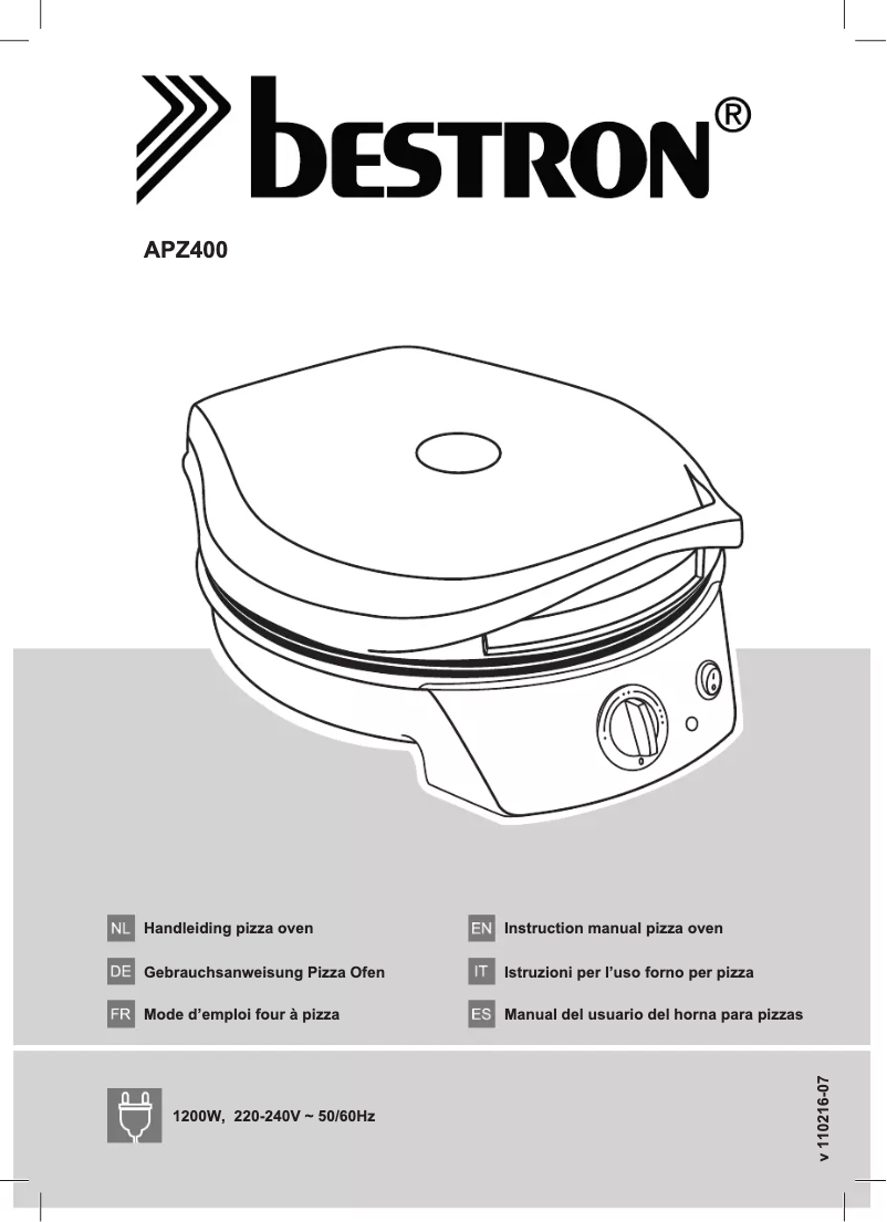 Page 1 de la notice Manuel utilisateur Bestron APZ400