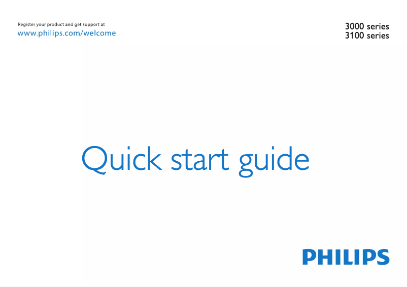 Page n°1 - Guide de démarrage rapide Philips 32PFL3008T