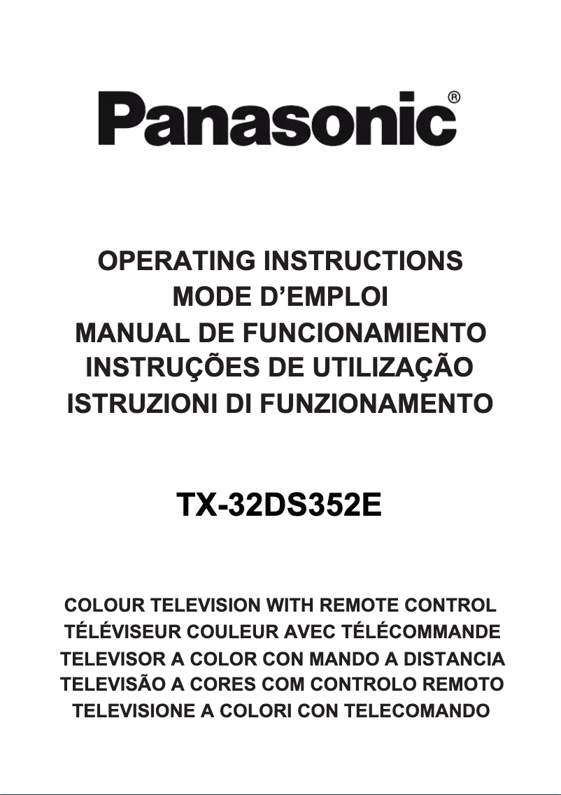 Page 1 de la notice Manuel utilisateur Panasonic Viera TX-32DS352E