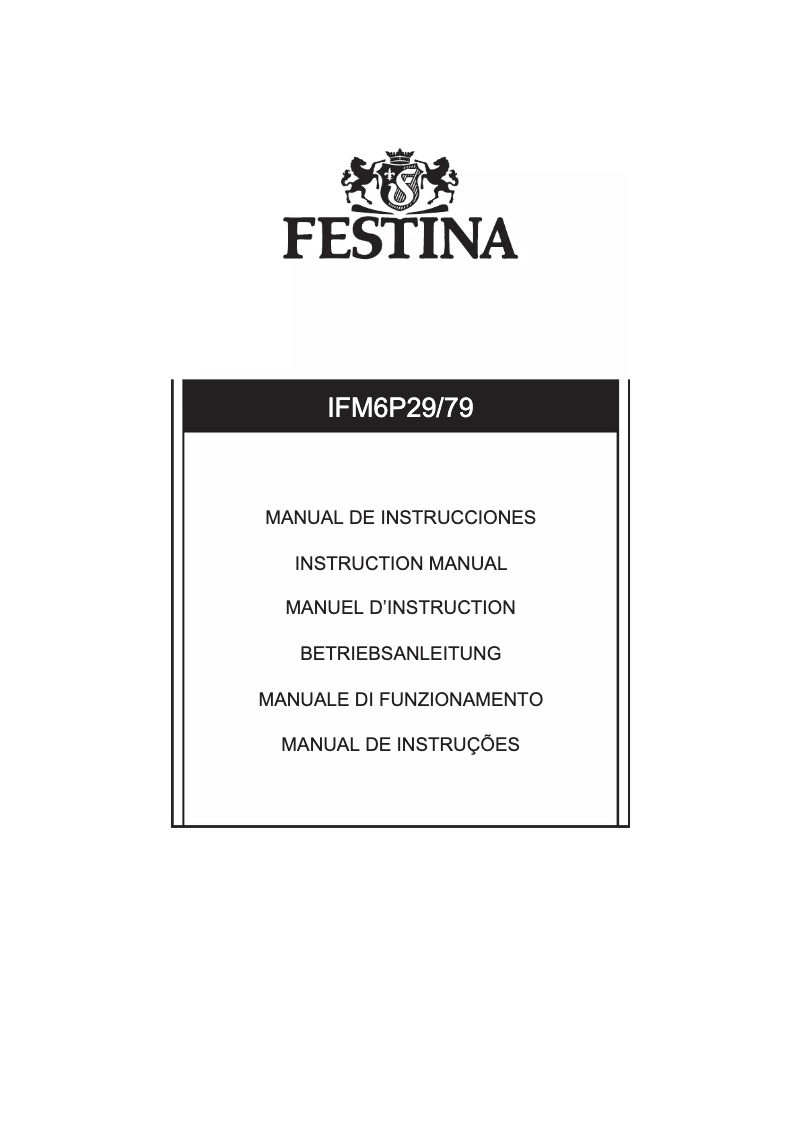 Página 1 del manual Manual de usuario Festina F16691