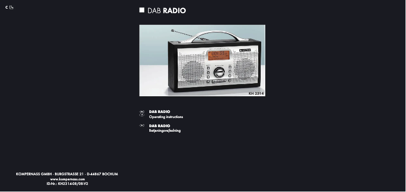 Page 1 de la notice Manuel utilisateur SilverCrest KH 2314