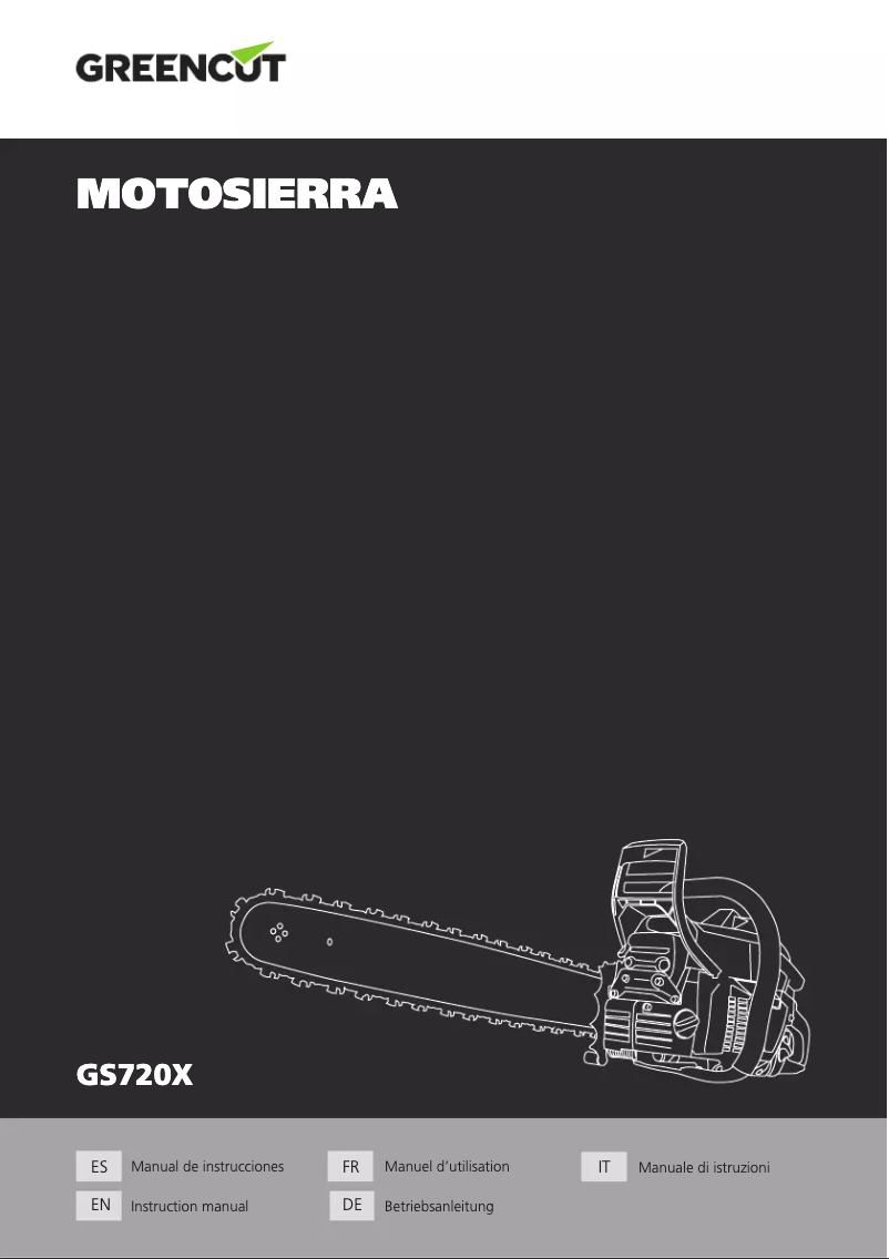 Page 1 de la notice Manuel utilisateur Greencut GS720X