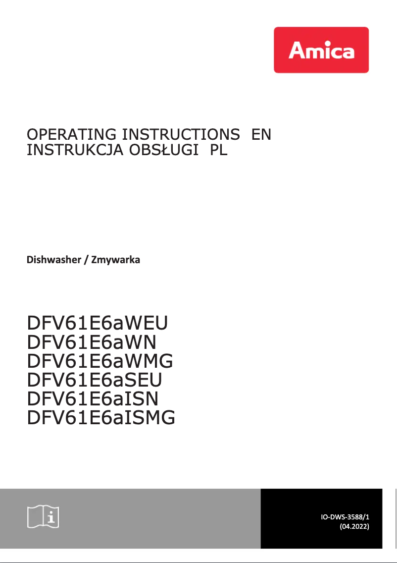 Page 1 of the manual User Manual Amica DFV61E6aWEU