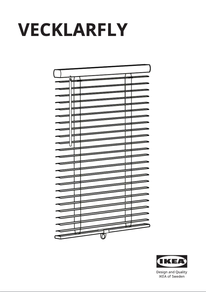 Page 1 de la notice Manuel utilisateur Ikea VECKLARFLY 005.837.00