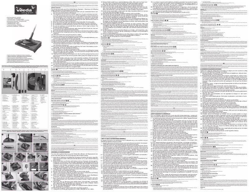 Page 1 of the manual User Manual Vileda E-Sweeper