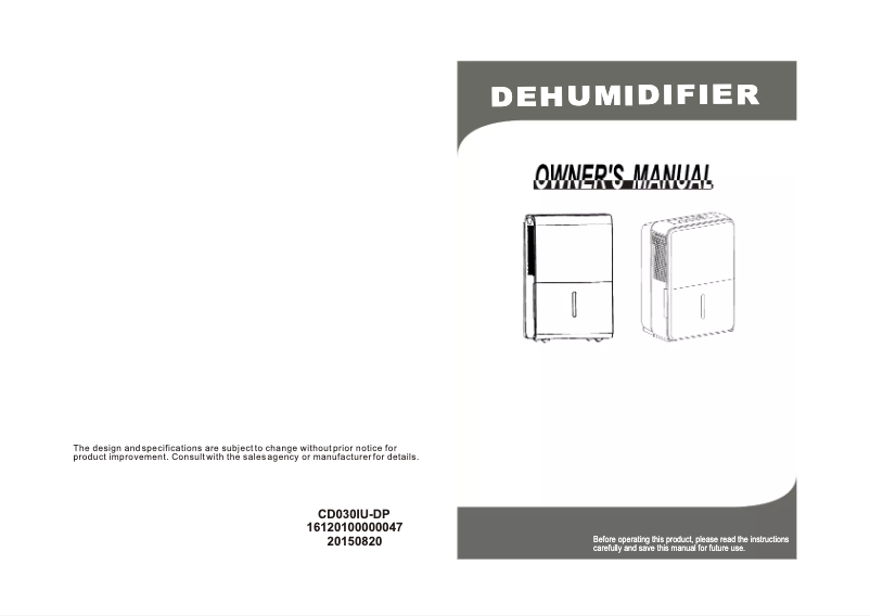 Page 1 of the manual User Manual Comfee Midea MDDN-10NEN3