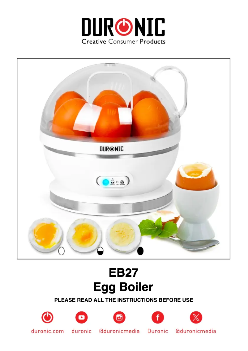 Page 1 de la notice Manuel utilisateur Duronic EB40