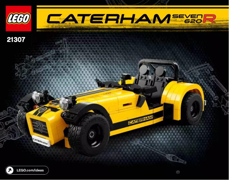 Page 1 de la notice Consignes visuelles Lego Caterham Seven 620R 21307