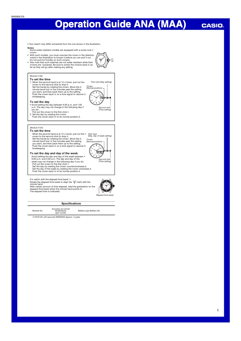 Page 1 de la notice Manuel utilisateur Casio MRW-200H-1B2VEF