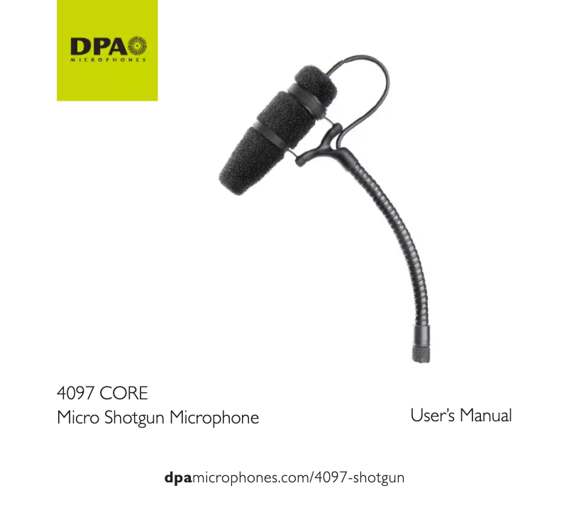 Page 1 de la notice Manuel utilisateur DPA 4097 Core