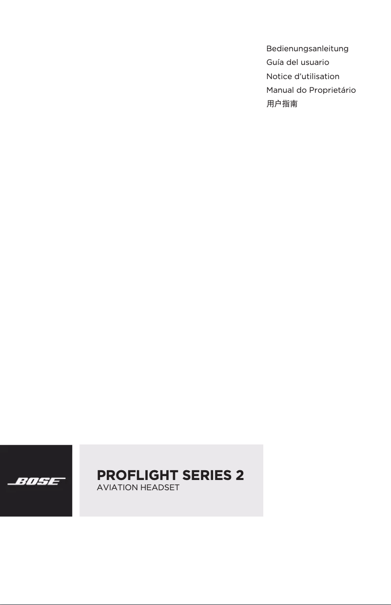 Page 1 of the manual User Manual Bose ProFlight Series 2