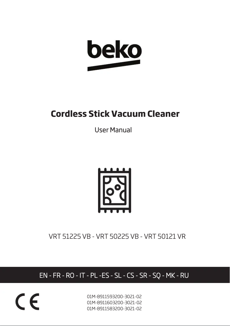 Page 1 de la notice Manuel utilisateur Beko VRT 50121 VR